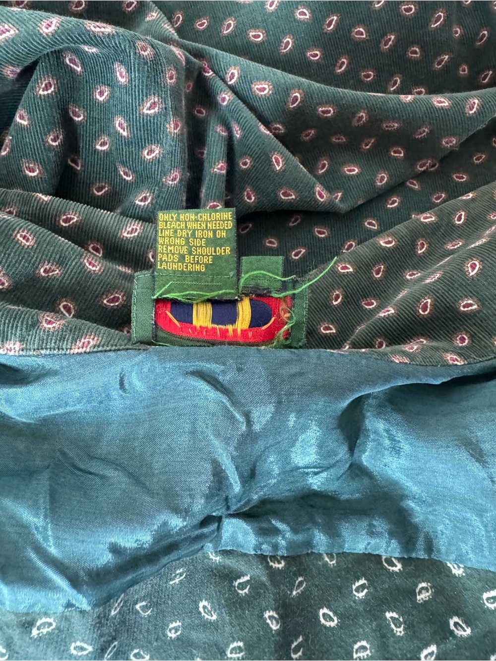 Vintage Charter Club Paisley Corduroy Dress - Picture 7 of 8